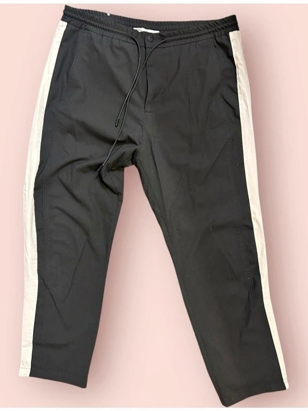Zara Men's Color Block Pants Black & White